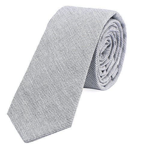 DonDon Corbata estrecha de algodón para hombres de 6 cm con look...