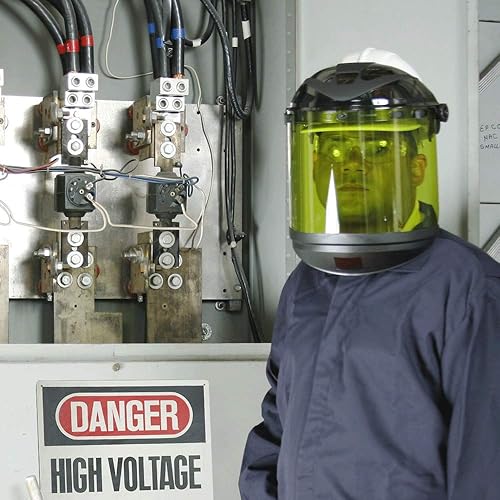 Miniatura 4 de Sellstrom Face Shield S31202 - Máscara de seguridad con clasificación de arco para hombres y mujeres, doble corona y ropa de seguridad nacional,