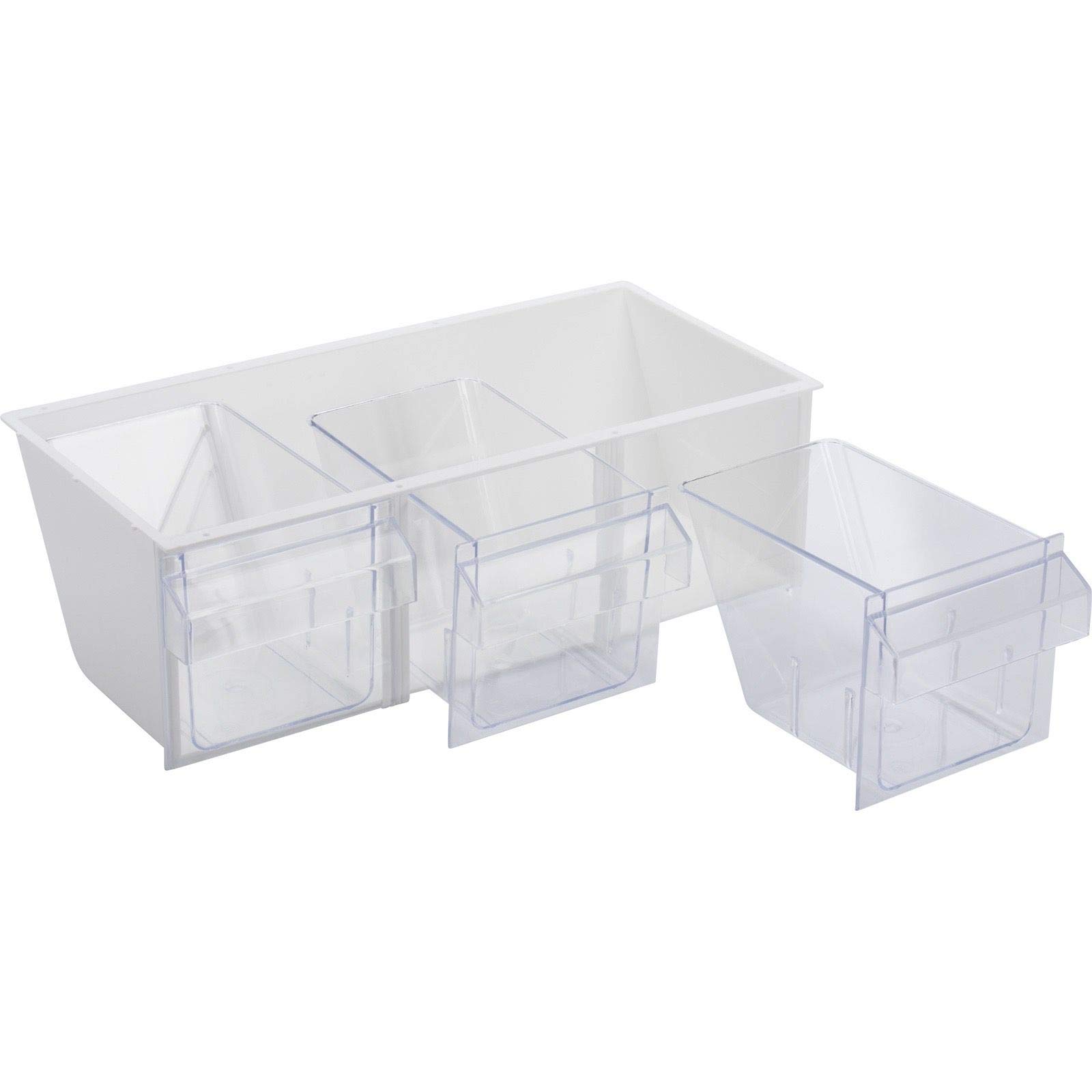 Westmark Contenitore a cassetti, 3 cassetti, Capacità: 1 l l'uno, Plastica, Milano, Trasparente/Bianco, 76072240