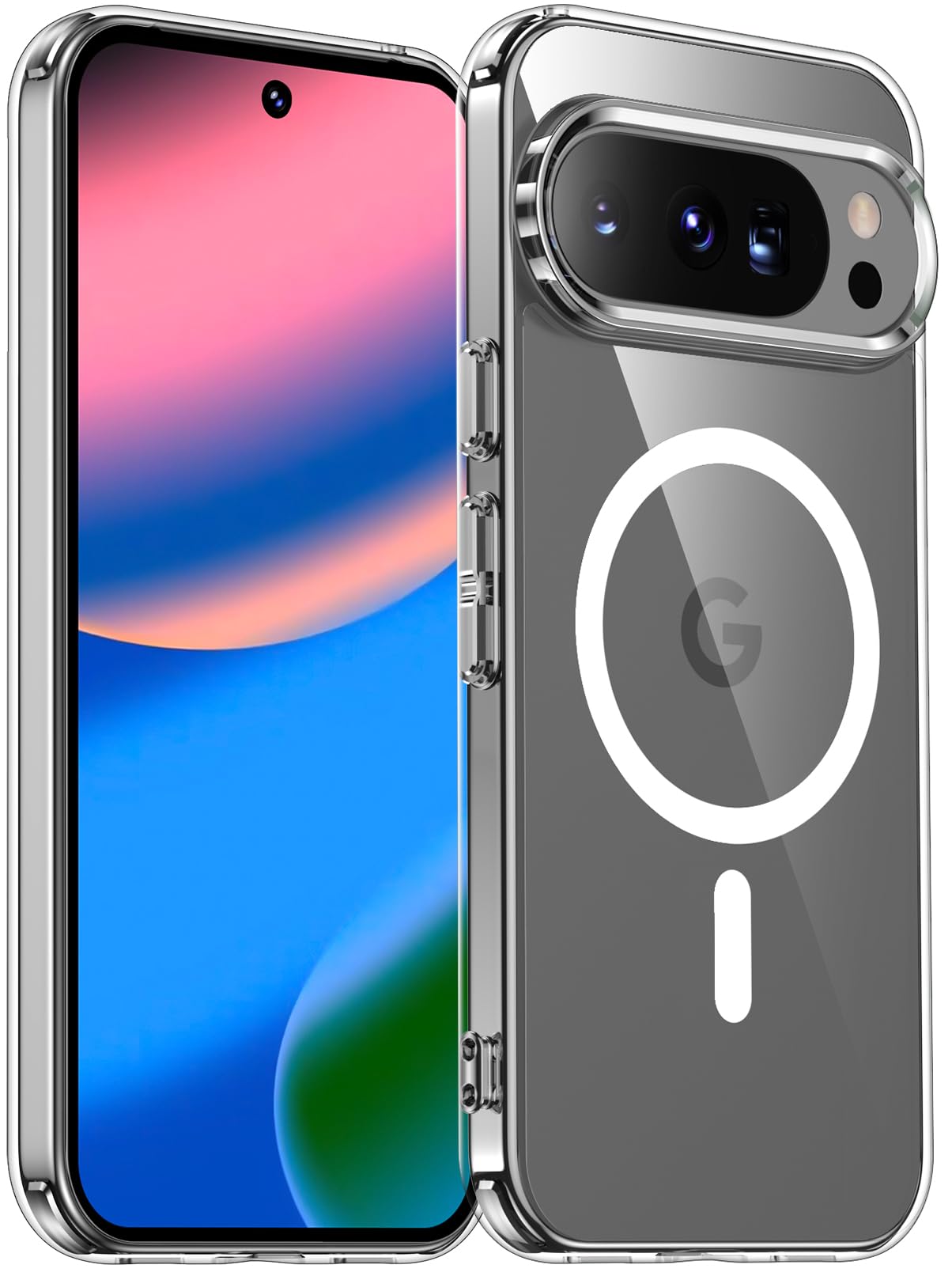 SPIDERCASE Magnetic for Google Pixel 10 Pro XL Case, Clear | Military Grade Drop Protection Slim Crystal Clear Shockproof Anti-Fingerprint Phone Case for Pixel 10 Pro XL