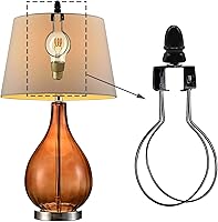 Vista 4 de ECUDIS Paquete de 2 adaptadores para pantalla de lámpara con clip, color negro