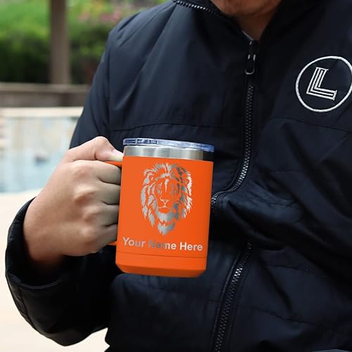 Miniatura 10 de LaserGram Taza de café aislada al vacío de 15 onzas, bandera de Puerto Rico, grabado personalizado incluido (granate)