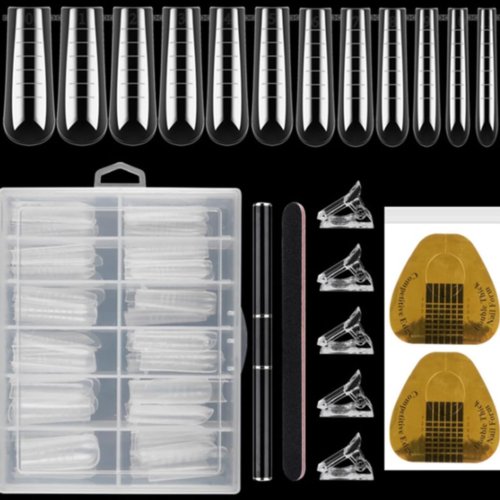 Coffin Nail Tips Set Long Nail Tips for Acrylic Nails Professional Nail Tips