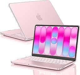 EooCoo for MacBook Neo Case 13 inch 2026 Model A3404, 100% Match Official Color, Anti-Fingerprint & Scratch Sturdy Protective Hard Shell Cover Laptop Accessories, Blush Clear