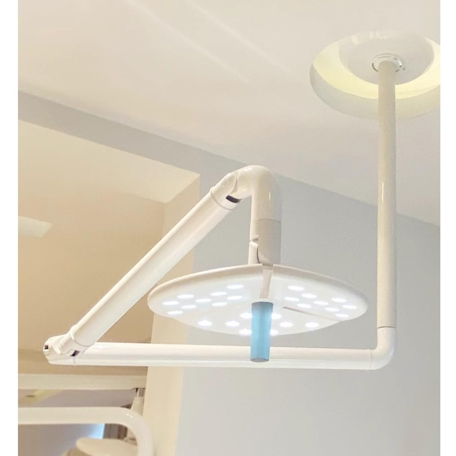DONGXIAO Lampa do badań chirurgicznych, montowana na suficie lampa stomatologiczna, 50 W, lampa LED, bezcieniowa, do chirurgii kosmetycznej, ginekologii, zwierząt domowych, laryngologii