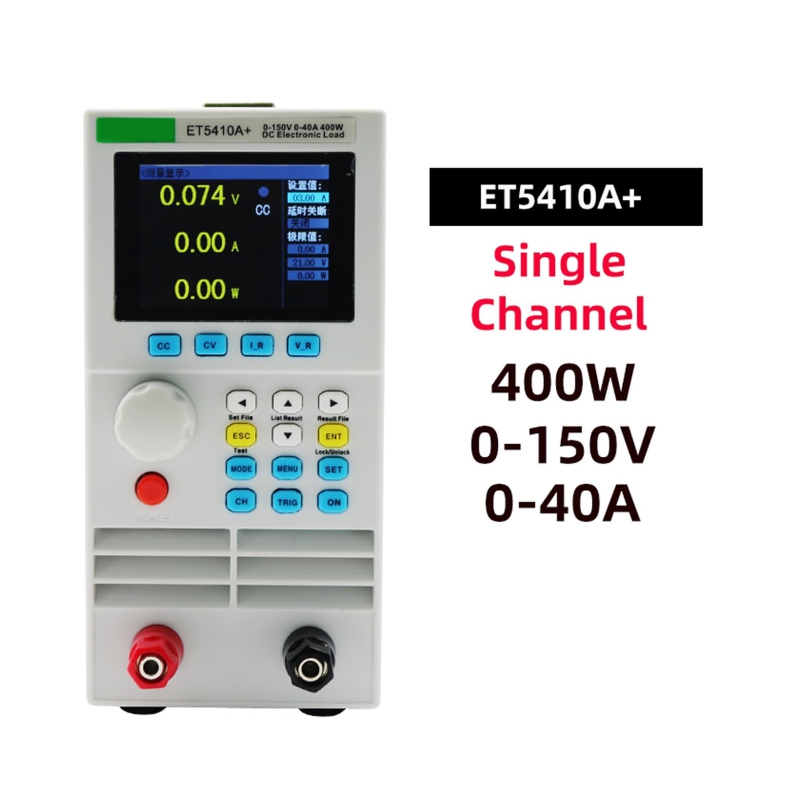 Probador de capacidad de batería de carga electrónica de CC programable de canal único/doble, 400W 150V/500V (Size : ET5410A Upgrade Set)