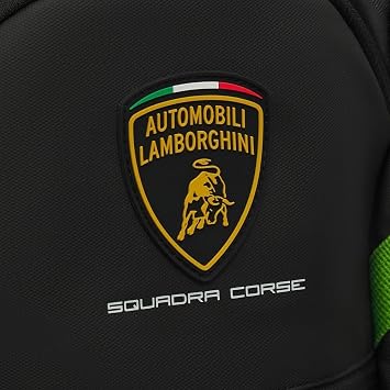 Lamborghini Y-Shape-Print Backpack Olive/Brown