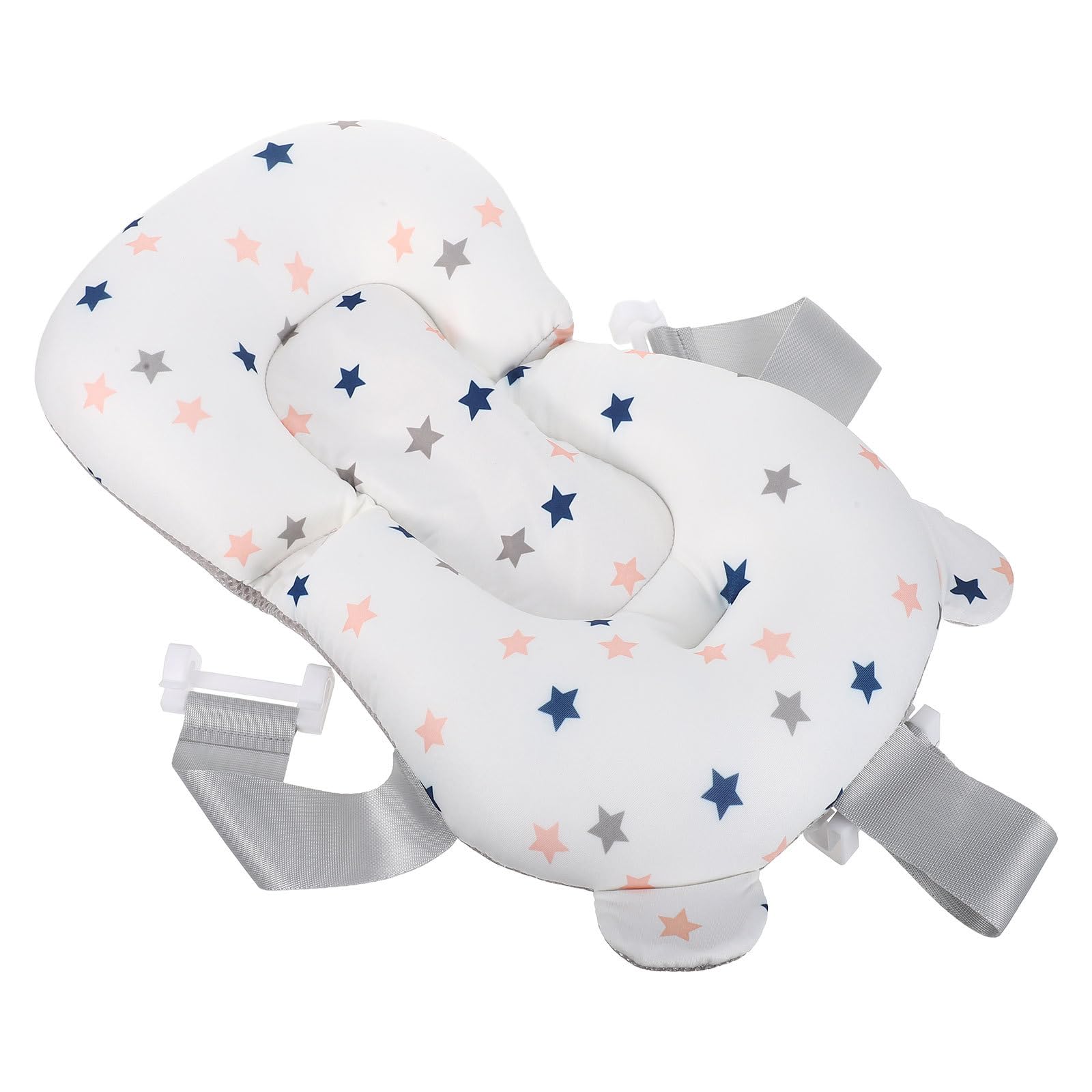 Soporte para Asiento de Baño para Bebés Estructura de Malla Transpirable y Material Pp Seguro, Cuna Flotante Adecuado para Baño de Recién Nacidos y Uso Cómodo