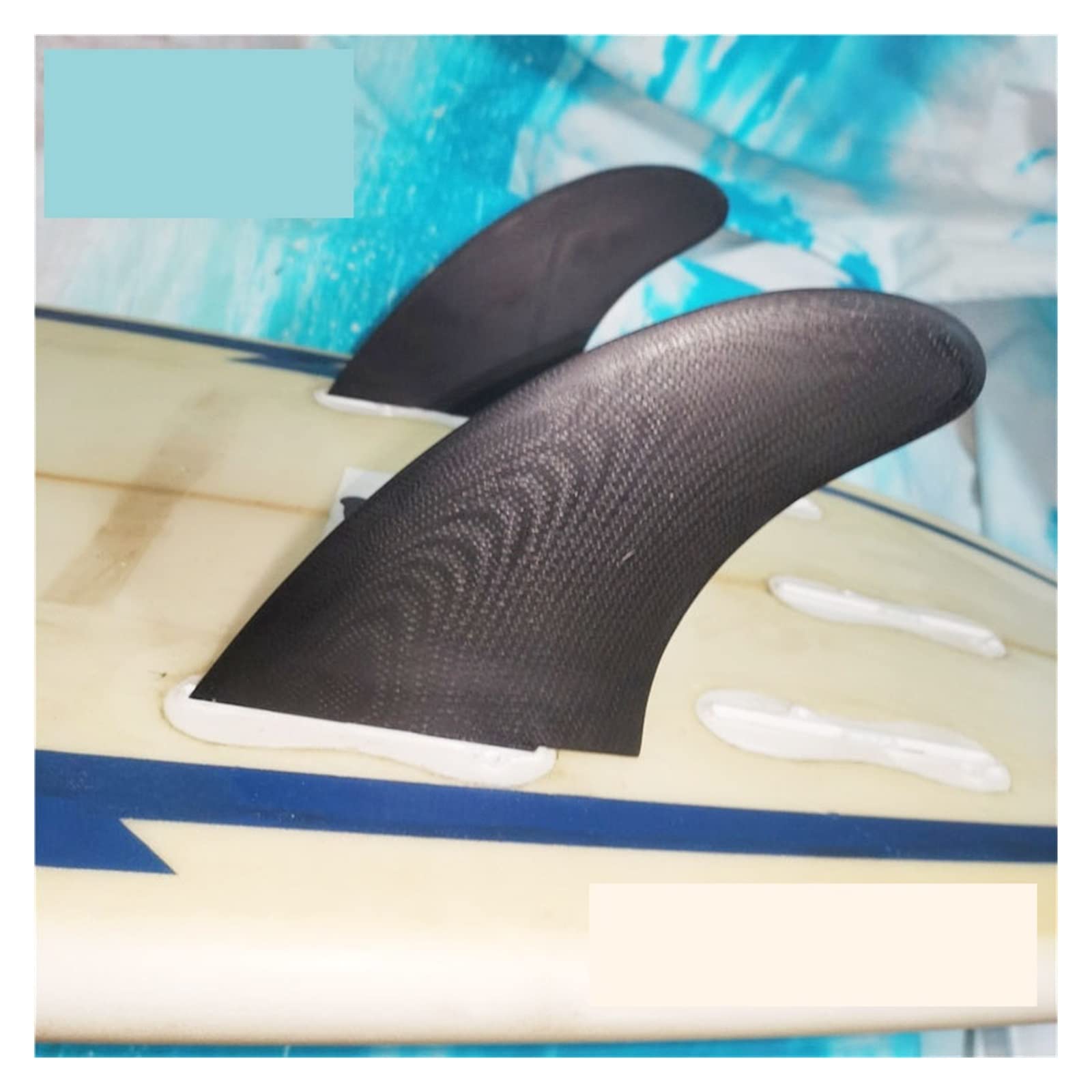 Black Surfboard Fins Fin 2 Piezas Set Performance Glass (PG) Fin para Tablas de Surf