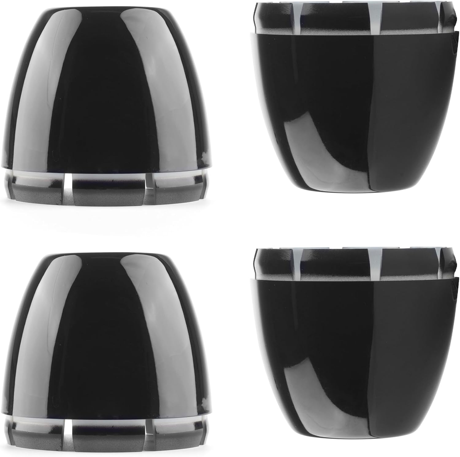 4Pcs 72.5mm(2.85inch) Center Caps for 2-3/4" Bore Dome Wheel Rim Replacement Center Line C-20 Hub Cap,(High Gloss Black Out 72.5mm, Inner 70mm)
