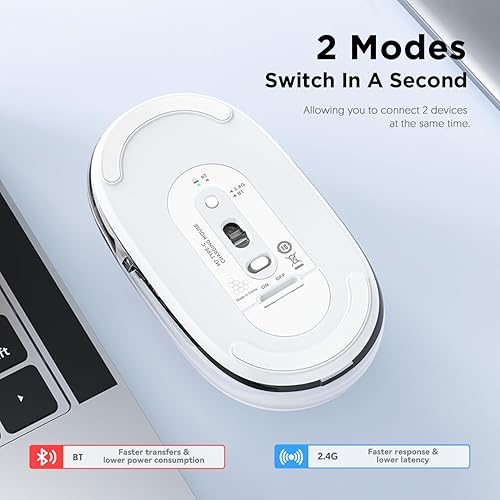 Miniatura 8 de Molato Ratón inalámbrico, 2.4 G sin ruido con receptor USB, ratones de computadora portátiles para PC, tableta, portátil, portátil con sistema