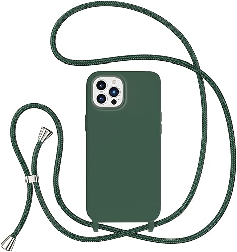 ZTOFERA Funda cruzada para iPhone 15 Pro con correa de cordón, cuerda ajustable, funda suave de silicona líquida para iPhone 15 Pro de 6.1 pulgadas,