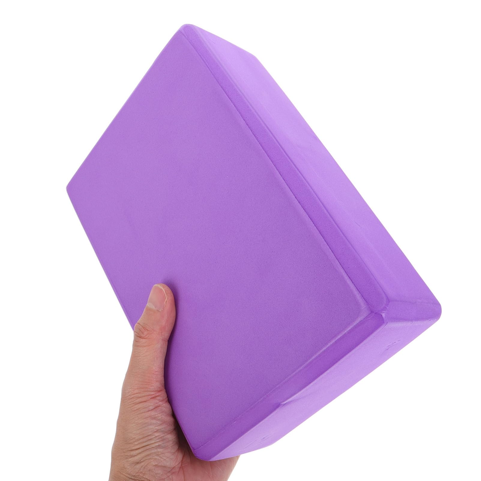 Mipcase Set 3 Pezzi Mattoncini Yoga in Eva Porpora con Cinghia di Resistenza, Portatile e Facile da Trasportare, per Giardino e Palestra