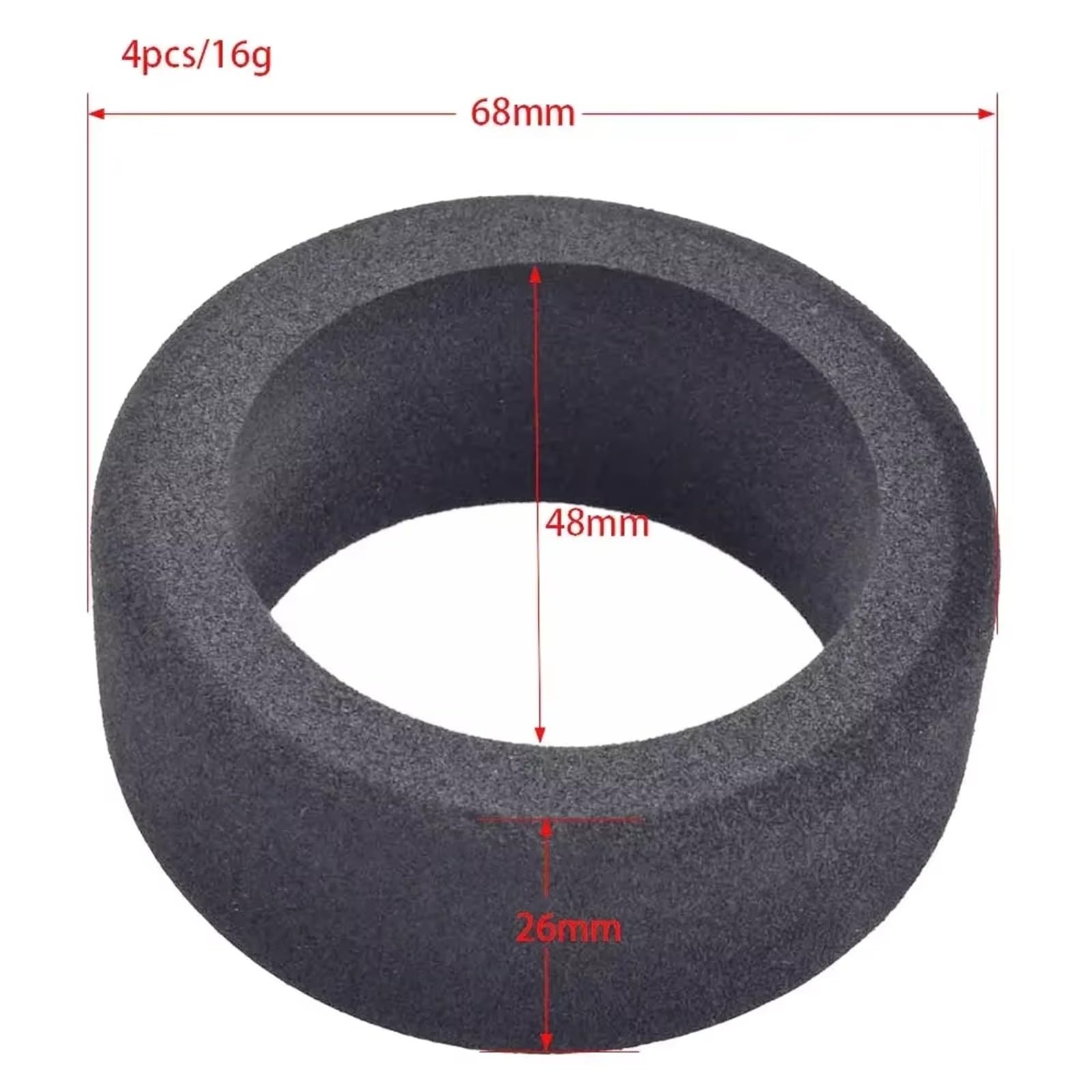 Koła i opony do samochodów driftowych RC, RC Wheel Tires HSP HPI 1/10 Scale Sponge 3mm Offset 12mm Hex 26x68mm 4 Pcs Multicolor(Grey)