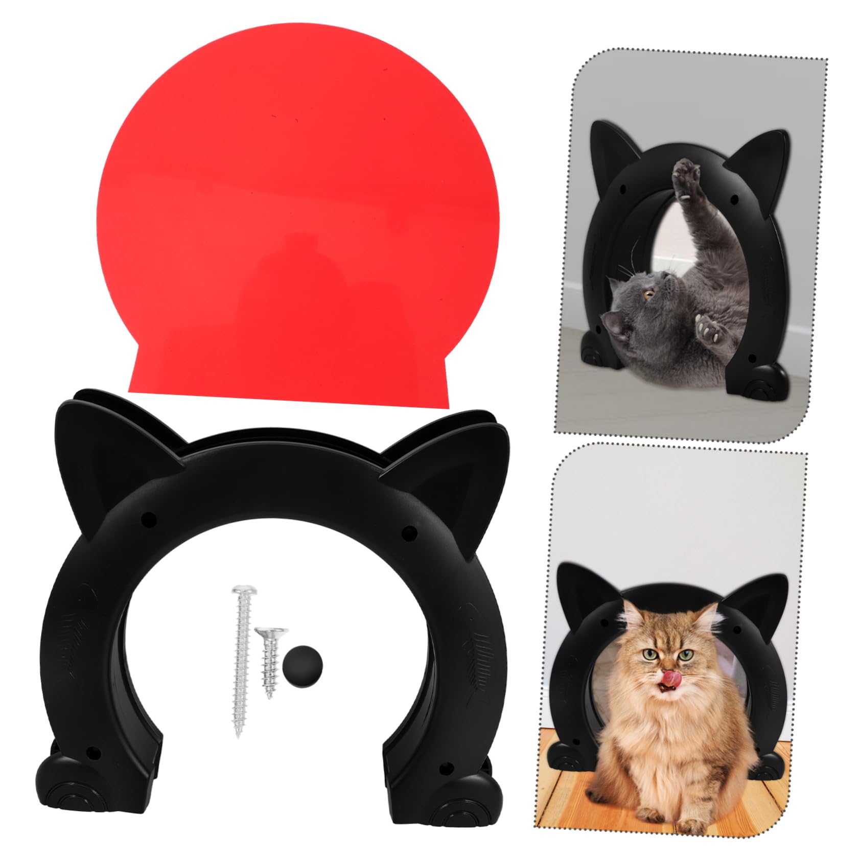 Yardwe Katzenklappe aus Kunststoff für Kleine Hunde und Katzen Vielseitige Haustiertür mit Einfachem Zugang Stilvolles und Elegantes Design für Innenbereich im Zuhause