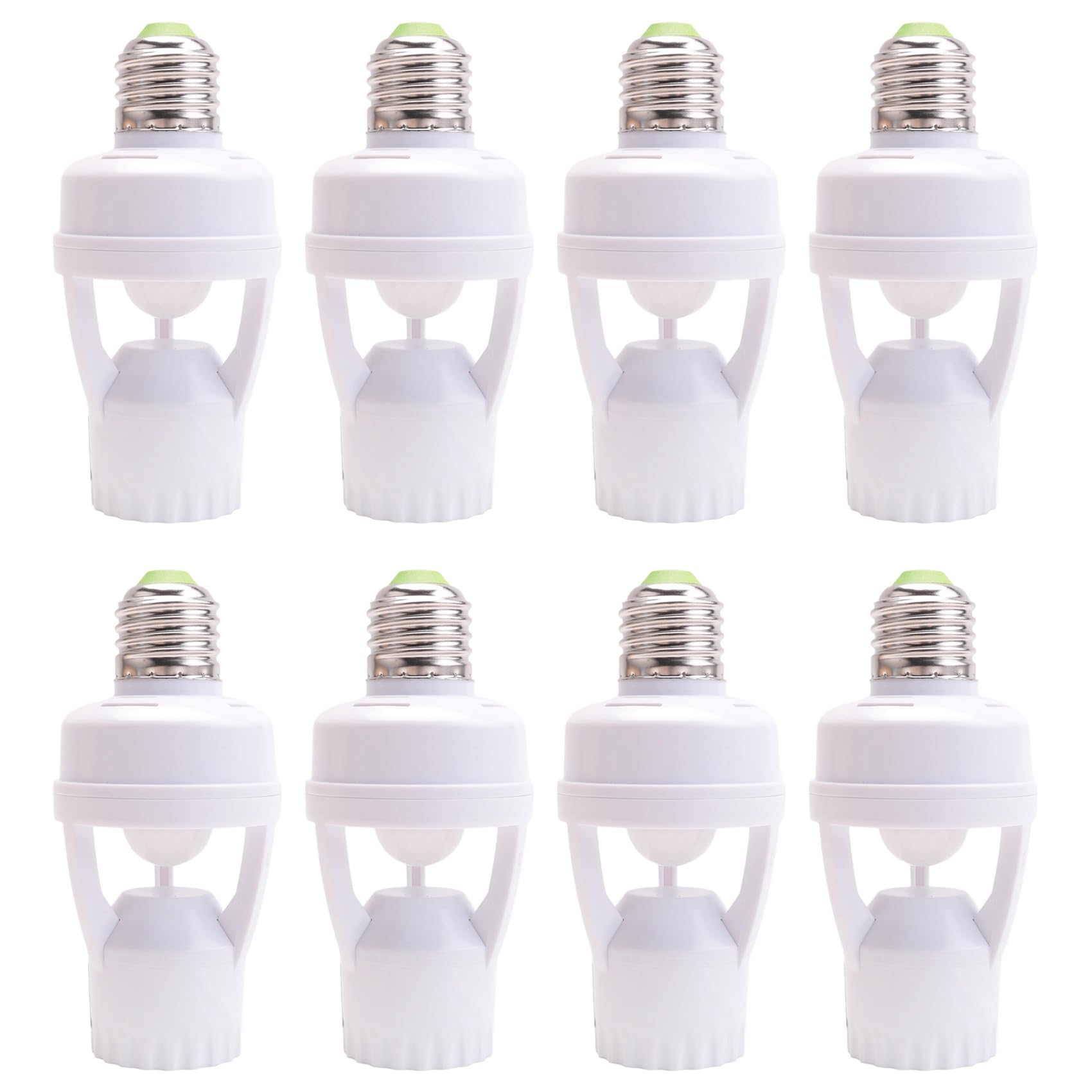 Hndhbfgrt 8X AC110-220V 360 Degrees Pir Induction Motion Sensor IR Infrared Human E27 Plug Socket Switch Base LED Bulb Lamp Holder