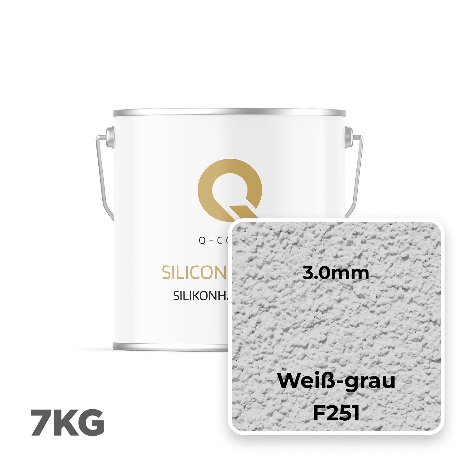 Intonaco In Resina Siliconica Bianco Velato Di Grigio F251 7kg 3mm