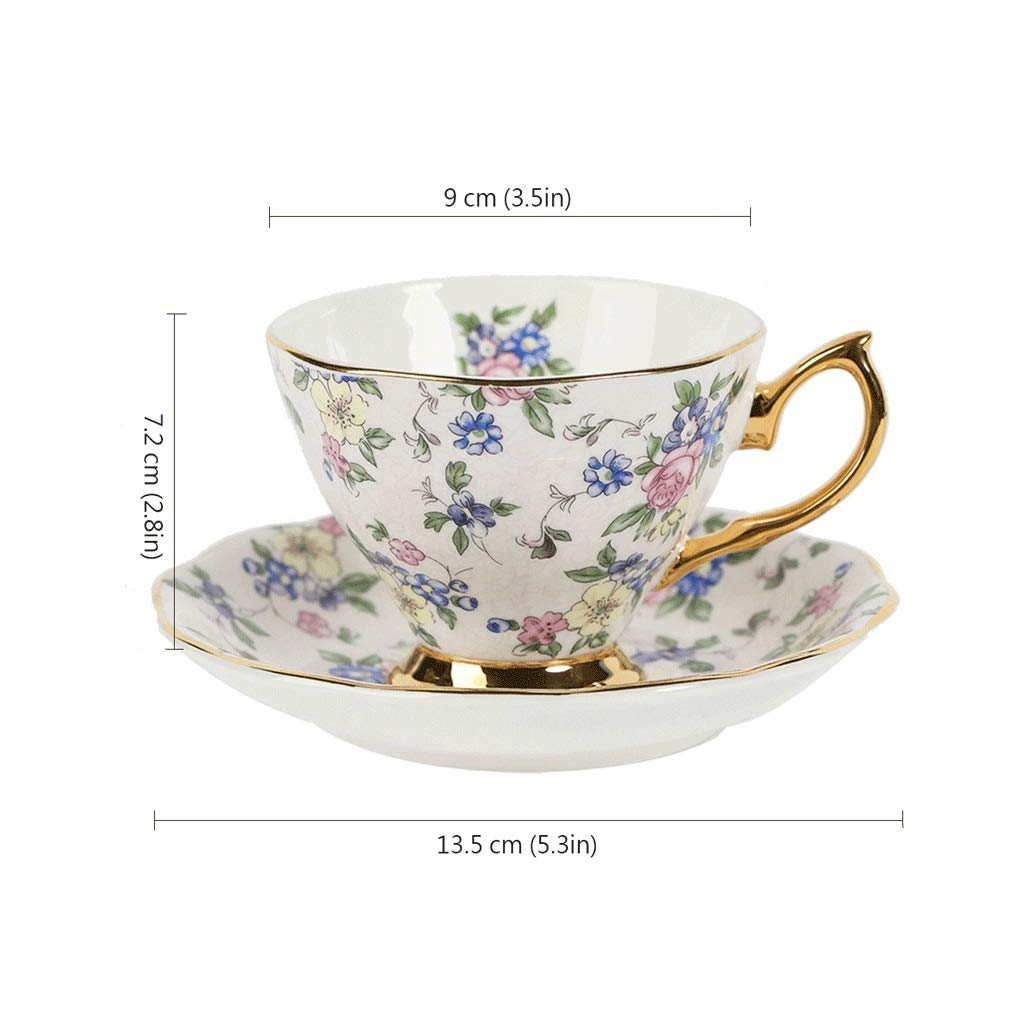 Filiżanka Do Kawy Brytyjska Herbata Popołudniowa Zestaw Do Herbaty Royal Garden Series Filiżanka Do Herbaty Z Porcelany Kostnej Filiżanka Do Kawy Europejska Wykwintna (F)