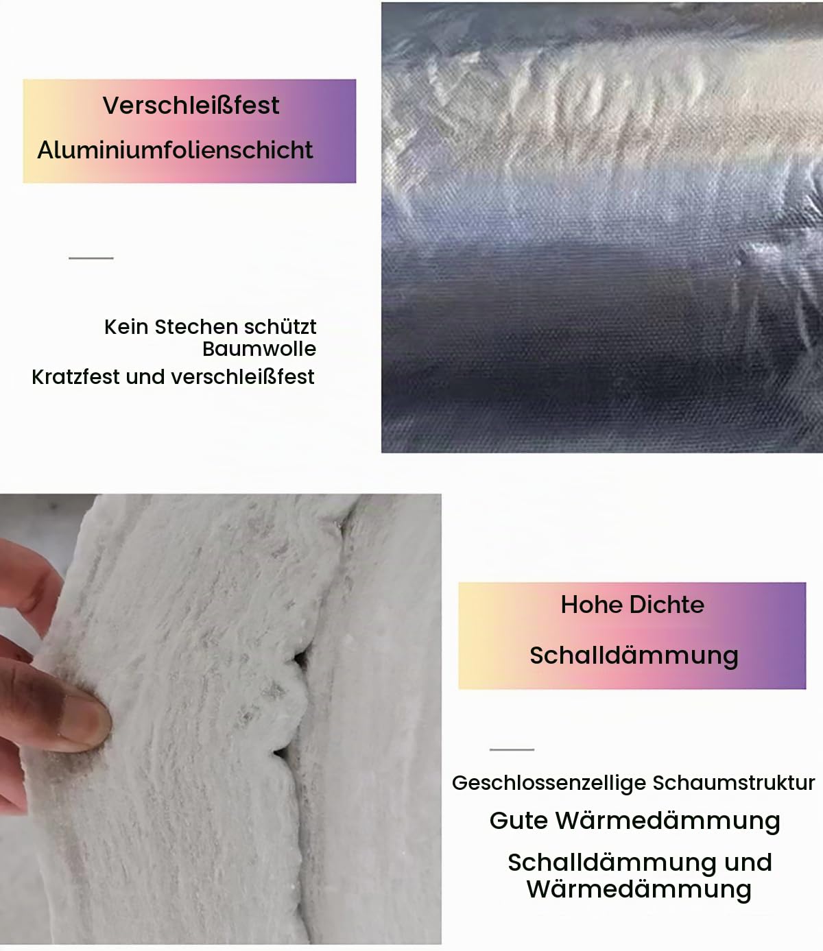 Keramikfasermatte Isolierung Silikat Keramikfaserdecke Einseitige Aluminiumfolie Hochtemperatur feuerfeste Matte für Öfen Holzöfen Pipeline Brotbackofen Pizzaofen(Size:61cm*15m)