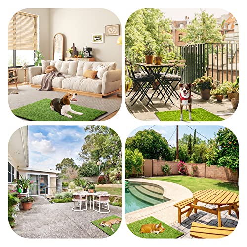 Askiz Dog Grass Pee Pad For Large Dog, 2 Pack 39.3"X31.5" Fake Grass Patch For Dog Potty,Reusable Puppy Training Turf Mat Artificial Grass For Dog Litter Apartment Balcony Indoor Outdoor #TOP7