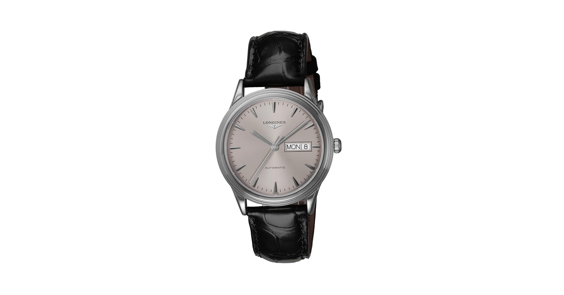 LONGINES アナログ時計 シルバー/ブラック Amazon.co.jp: [ロンジン] メンズ 腕時計 FLAGSHIP フラッグ