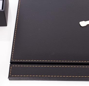 Ofistike Elegans Ofis Deri Sümen Takımı ve Kristal Masa İsimliği
