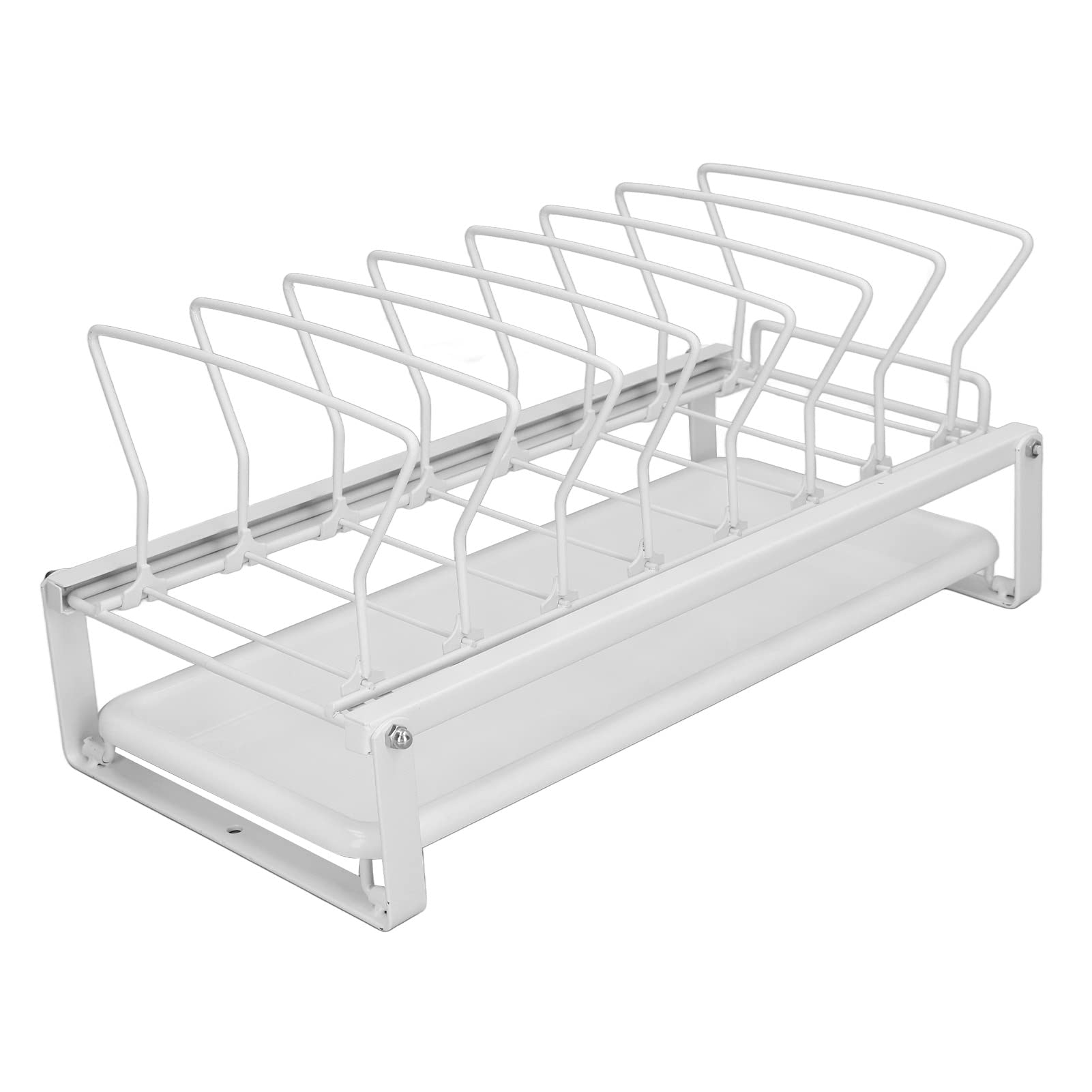 Ejoyous Égouttoir à Vaisselle en Acier au Carbone avec Plateau Coulissant, égouttoir à Vaisselle pour Comptoir de Cuisine ou Placard, Organisateur de Rangement sur Rail Coulissant pour Camping-Car à