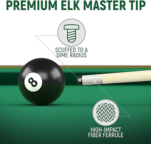 Miniatura 3 de Players Juego de palos de taco de piscina de una pieza, calidad profesional para uso comercial o residencial (4 tacos)