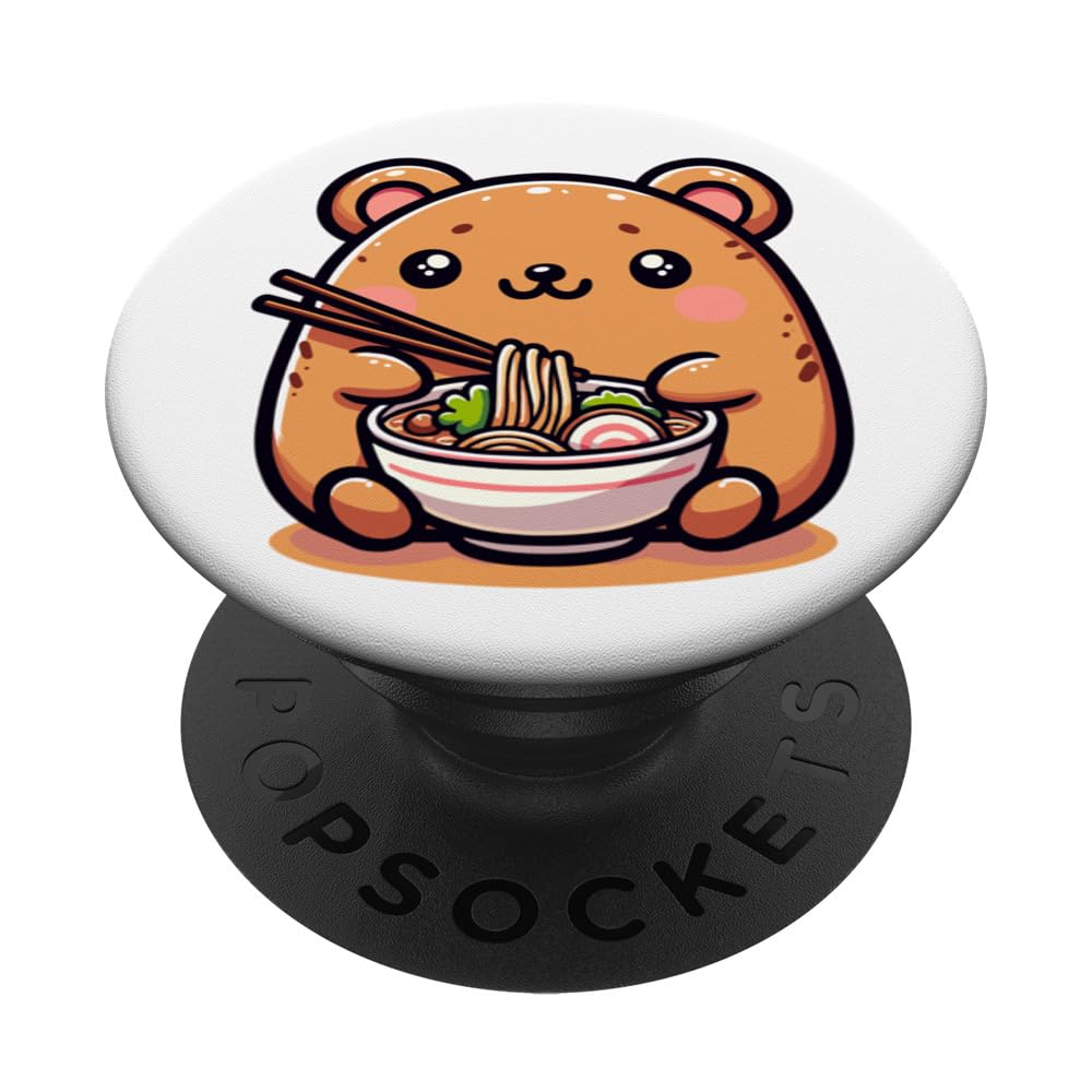 PopSockets Halterung 'Kawaii Neko Cat Ramen' – Austauschbarer PopGrip Für Handy