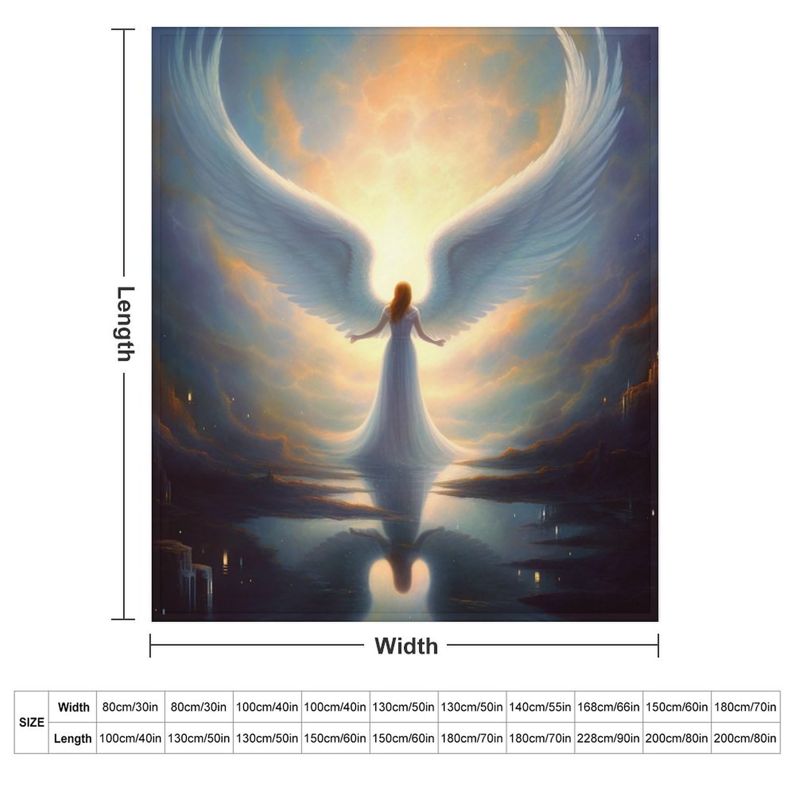 Angels Puszysty koc polarowy, odporny na mechacenie, ciepły i wygodny, na łóżko i sofę, łatwy w pielęgnacji, 178 x 203 cm