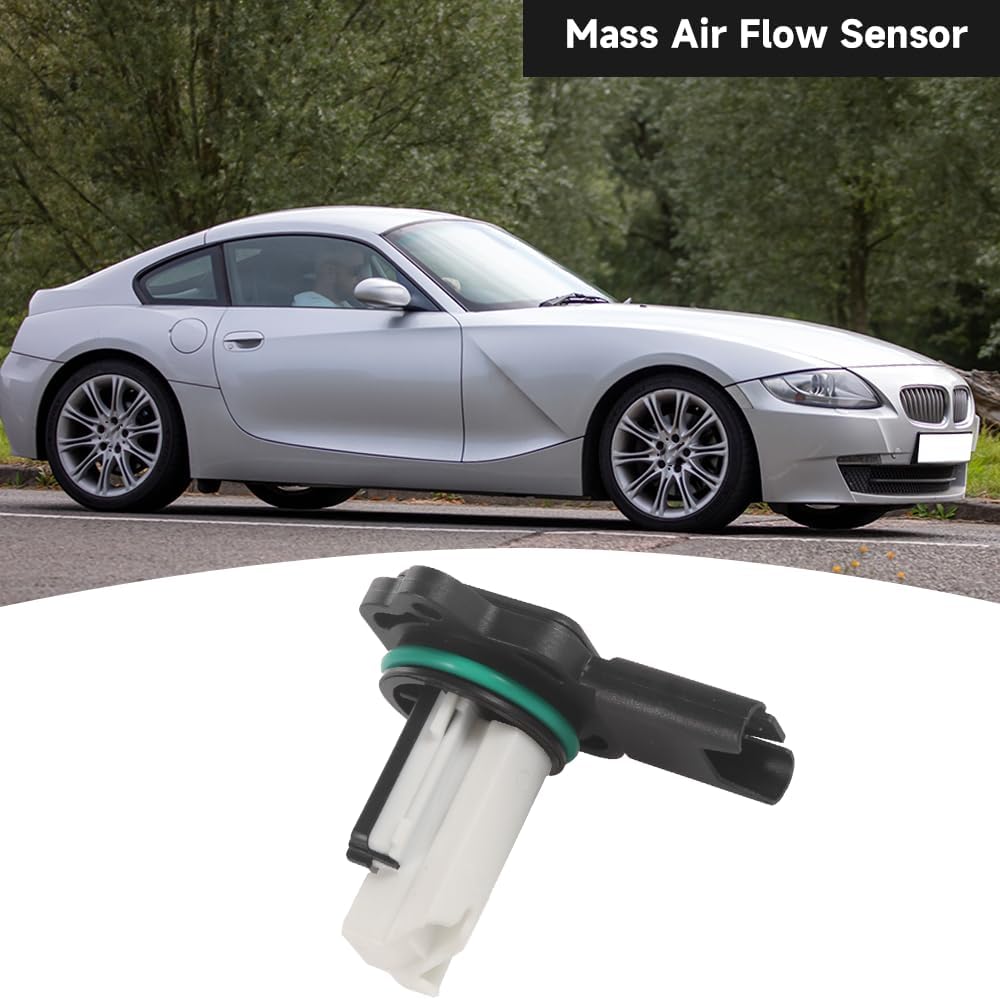 Mass Air Flow Sensor MAF Sensor - Compatible for BMW 325i/330i/330xi (3.0L L6 2006), 525i/525xi/530xi (2.5L/3.0L 2006-2007), Z4 Coupe/Roadster (2.5L/3.0L 2006-2008) - Replaces 5WK97502