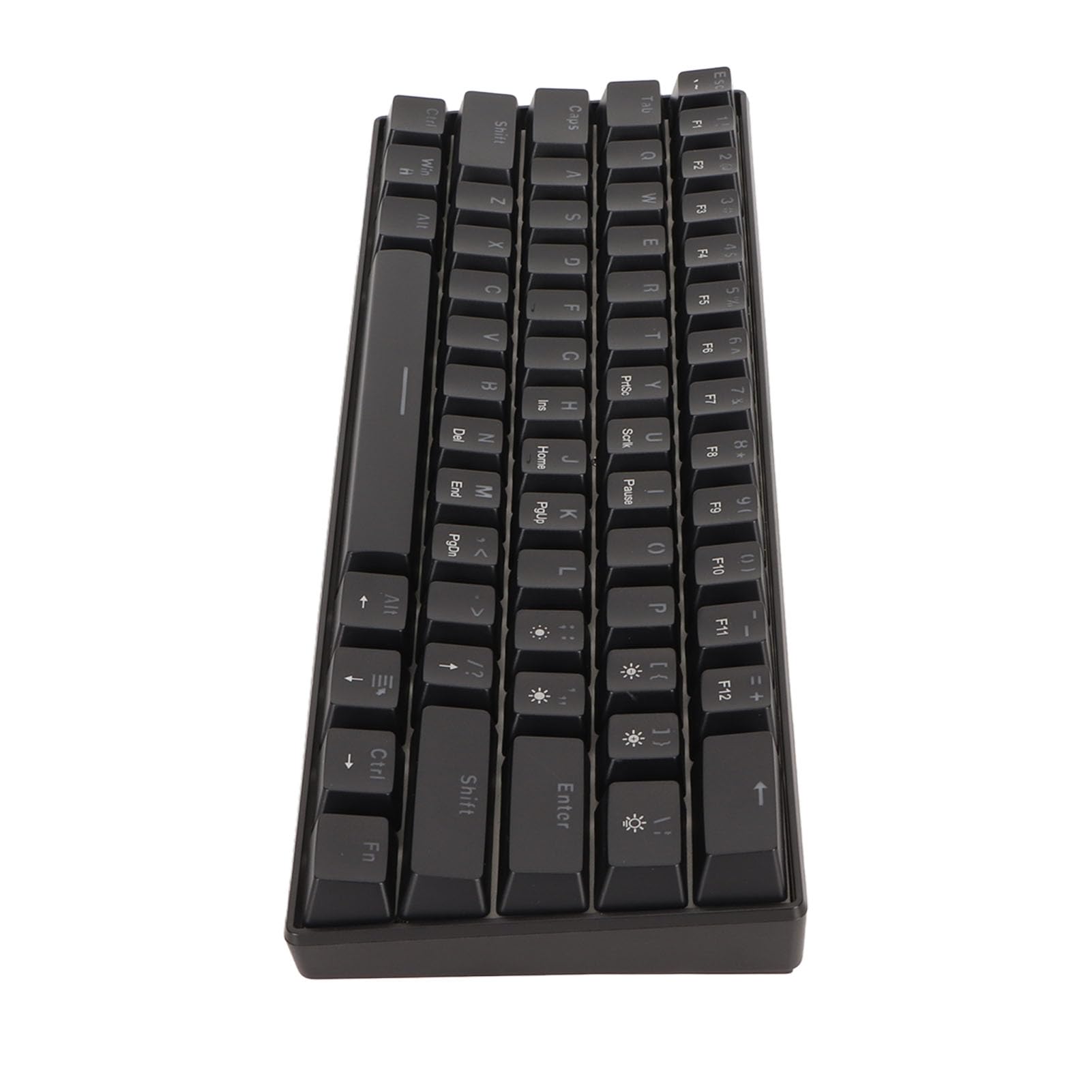 Generic Ergonomiczna Przewodowa Mechaniczna Klawiatura do Gier w 60% z Podświetlanymi Klawiszami dla Graczy i Maszynistek (Przełącznik koloru czarnego i niebieskiego)