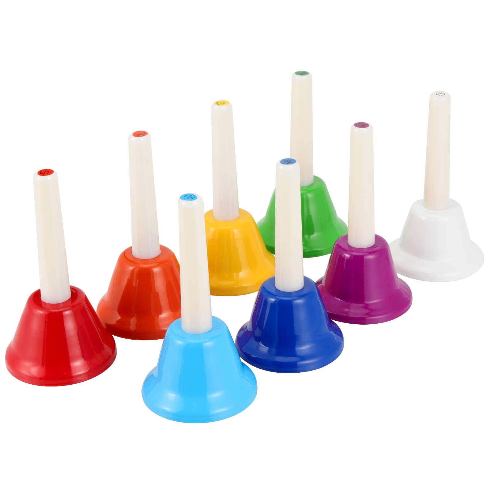 Snapklik.com : 8 Note Hand Bells Set, Colorful Handbell, Diatonic Metal ...