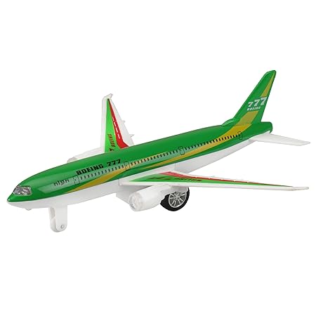 GetBest 18cm Long Die Cast Aircraft Vehichle Pull BCK plne for Kids, Green