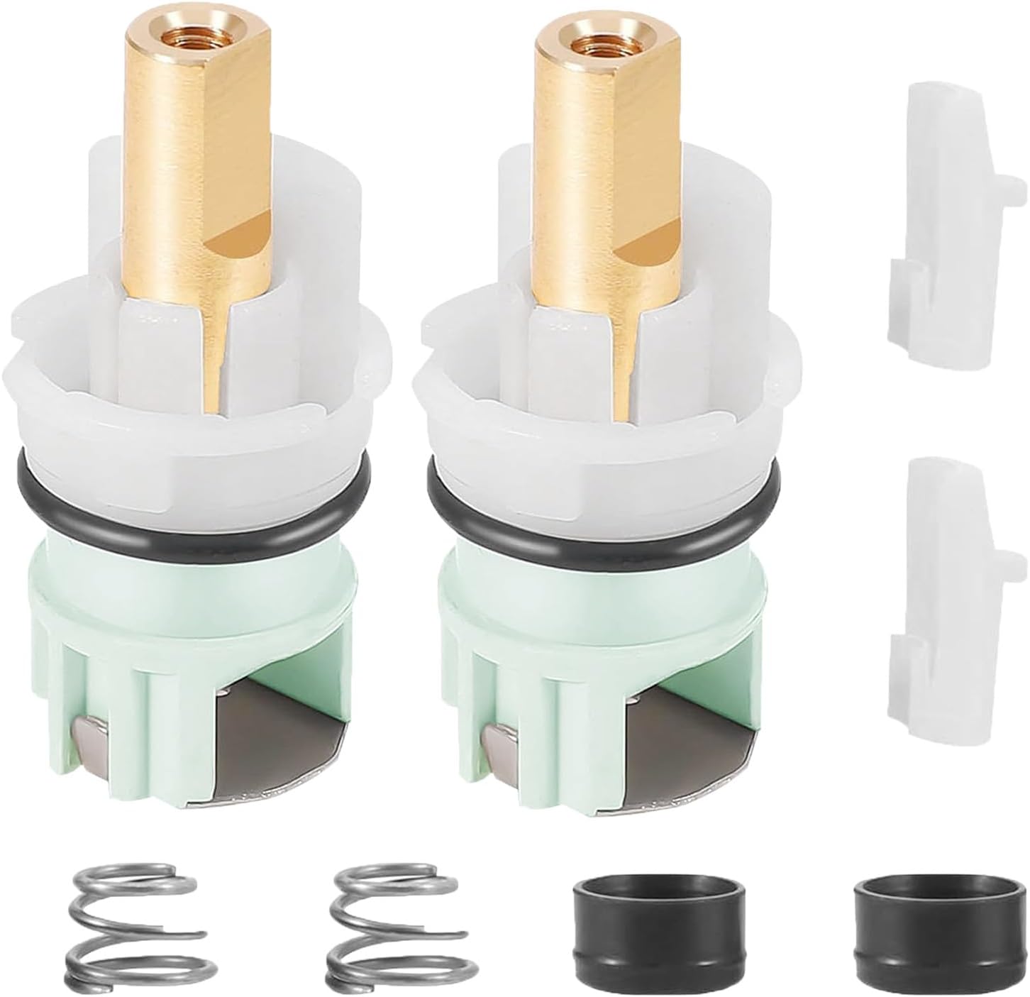 RP25513 Faucet Cartridge Replacement Repair Kit for Delta 2 Pack Shower Valve Stem Assembly with RP4993 Seats Springs, Compatible with Delta Bathtub Sink Bathroom 2 Handle Faucets