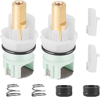 RP25513 Faucet Cartridge Replacement Repair Kit for Delta 2 Pack Shower Valve Stem Assembly with RP4993 Seats Springs, Compatible with Delta Bathtub Sink Bathroom 2 Handle Faucets