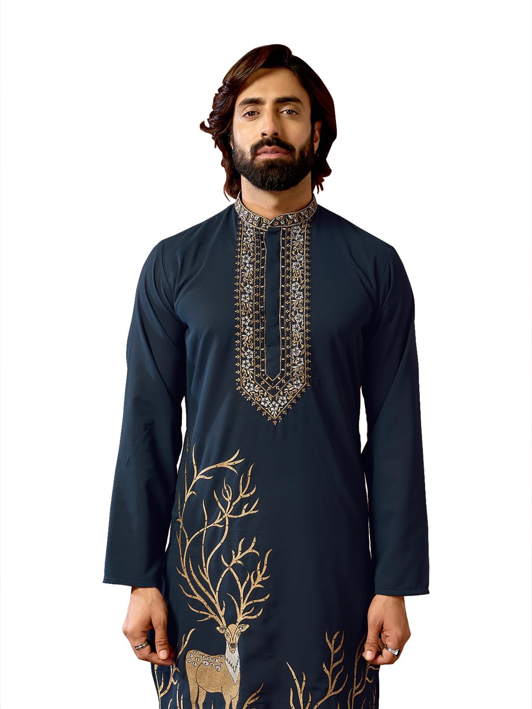 Royal Baraat Embroidered Kurta for Men-image-23