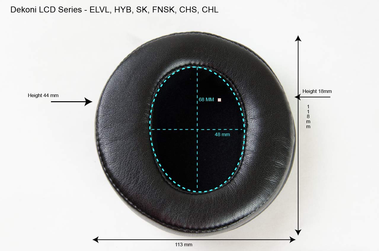 Dekoni Audio Ohrpolster für Audeze LCD-Serie Kopfhörer, Schaffell