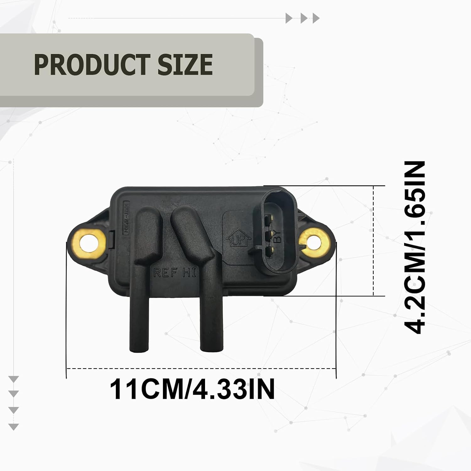 EGR Valve Pressure Feedback Sensor Compatible for 1994-2010 Ford Lincoln Mazda VP8, Mercury Lincoln Town Car Mazda Truck Replacement for F77Z-9J460-AB DPFE15