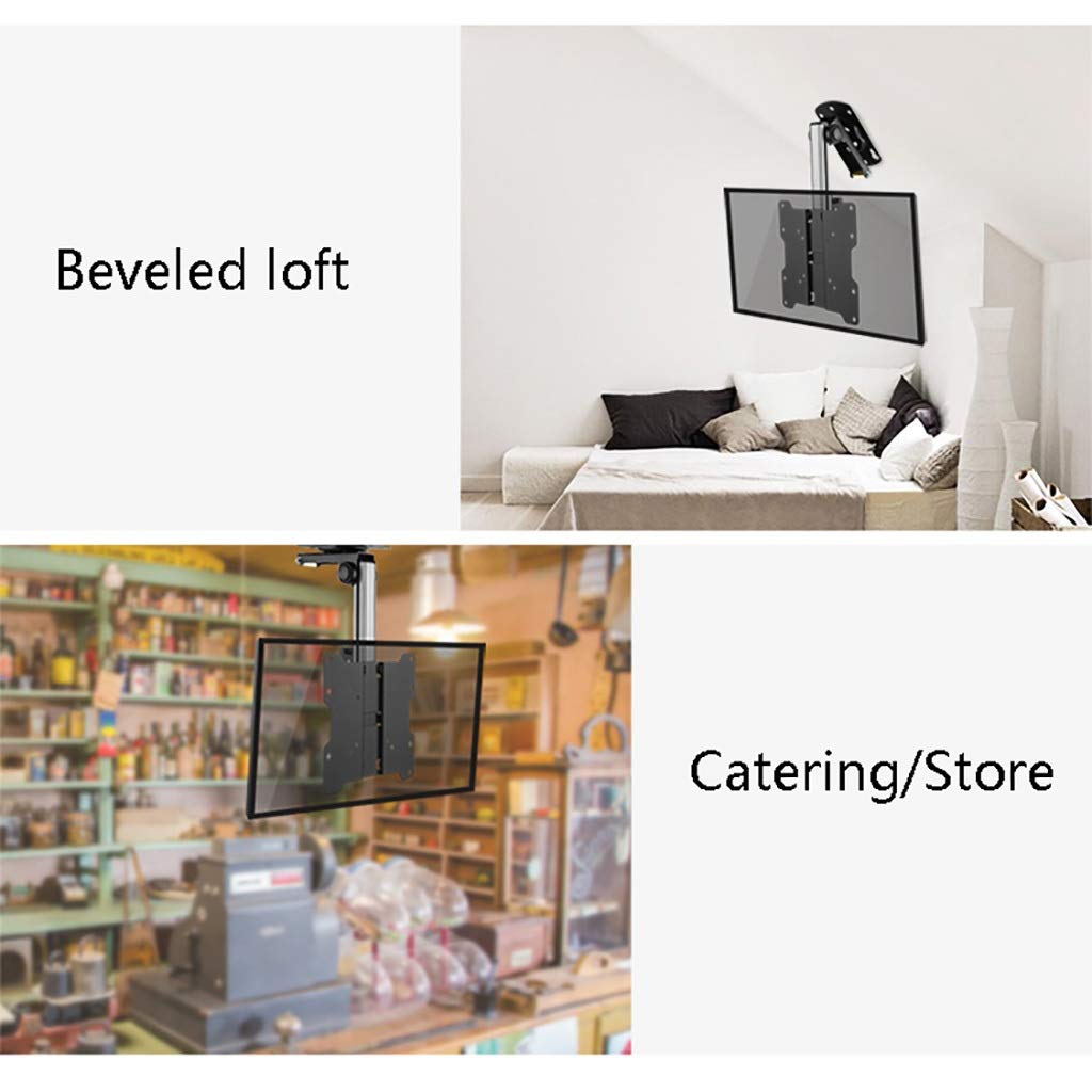 Supporto TV Gancio per display multifunzione, gancio per TV pieghevole, supporto a soffitto per monitor da 17-37 pollici, staffa corta per sollevare la cucina del ristorante
