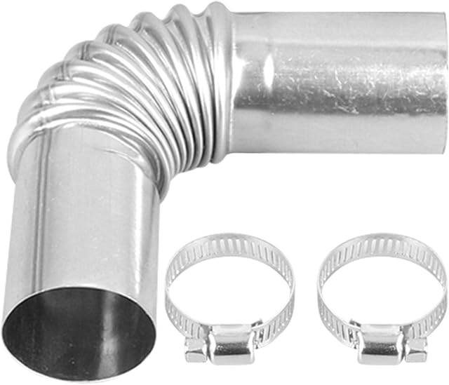 24mm Car Heater Tube Connector,Car 24mm Exhaust Tube Elbow Connector,Air Vent Ducting Exhaust Connector,Air Diesel Parking Heater Exhaust Pipe Connector,Stainless Steel Windproof Smoke Exhaust Pipe