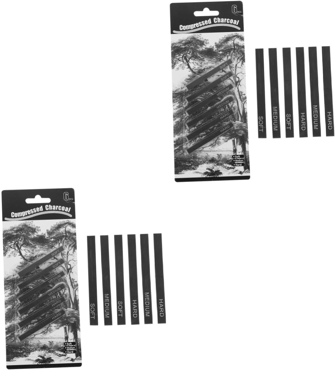 STOBOK 12 Pcs Sketch Carbon Square Bars Willow Charcoal Vine Charcoal Compressed Sticks Charcoal Rods Charcoal Smudge Stick Sketching Supplies Shading Sticks Drawing Supplies Art Supplies