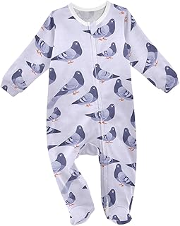 Dussdil Baby One-Piece Footies Newborn Rompers Pajamas Cotton Footed Pjs for House Sleep Play Infant Boys Girls