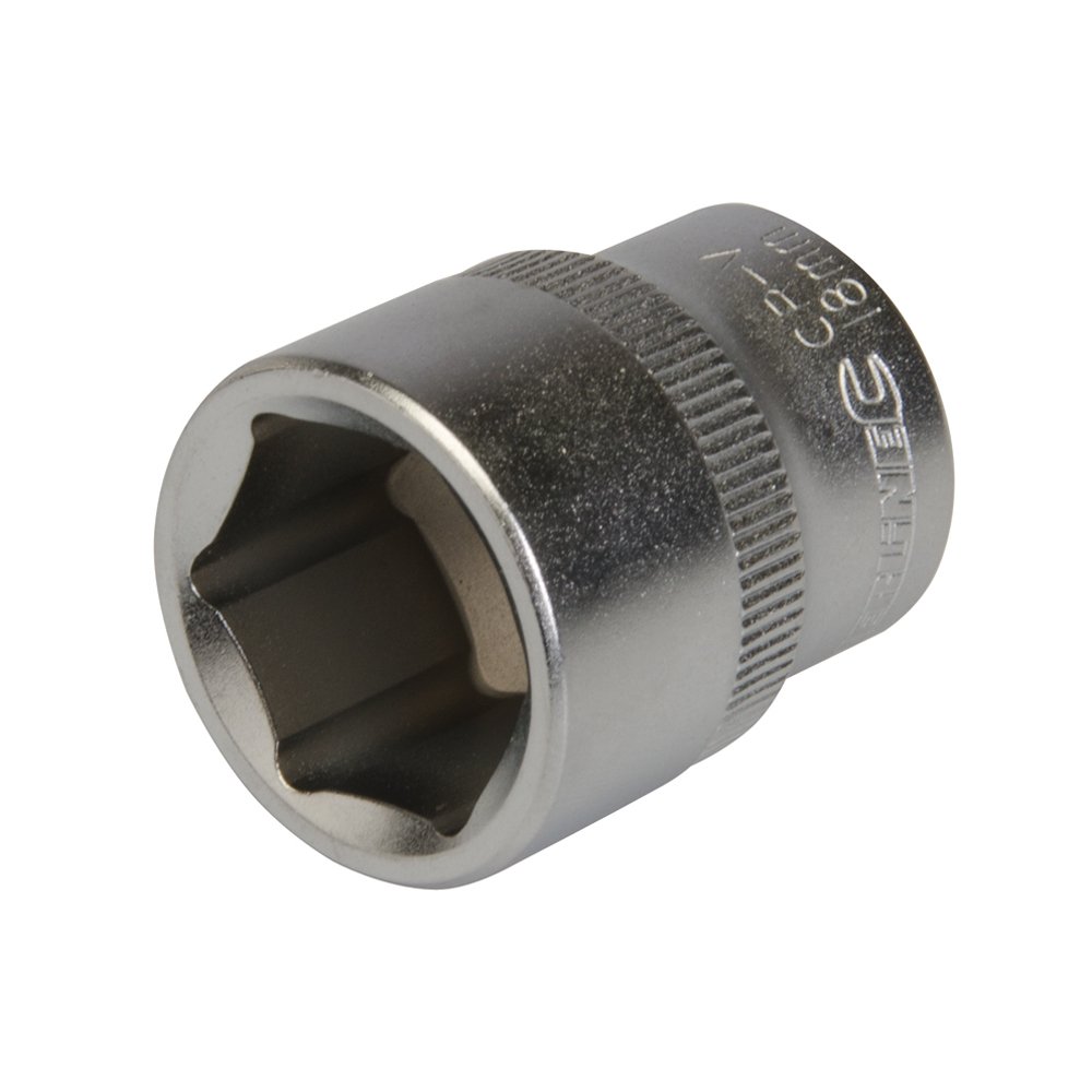 Silverline 639616 Socket 3/8" Drive 6Pt Metric 18 Mm