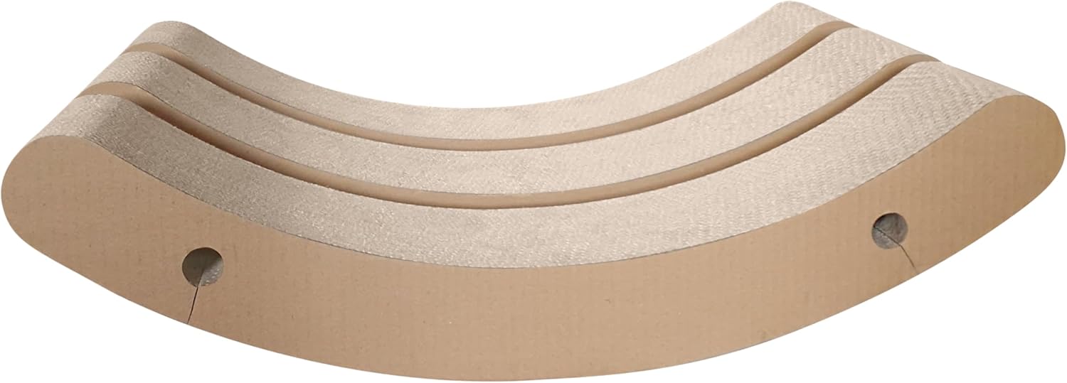 Hepper Hi-Lo Cardboard Replacement - Corrugated Cat Scratching Board Refills Includes 3 pcs of Scratching Pads for Indoor Cats with Curved Design - Easy Assembly into 1 Replacement Cat Scratching Pad