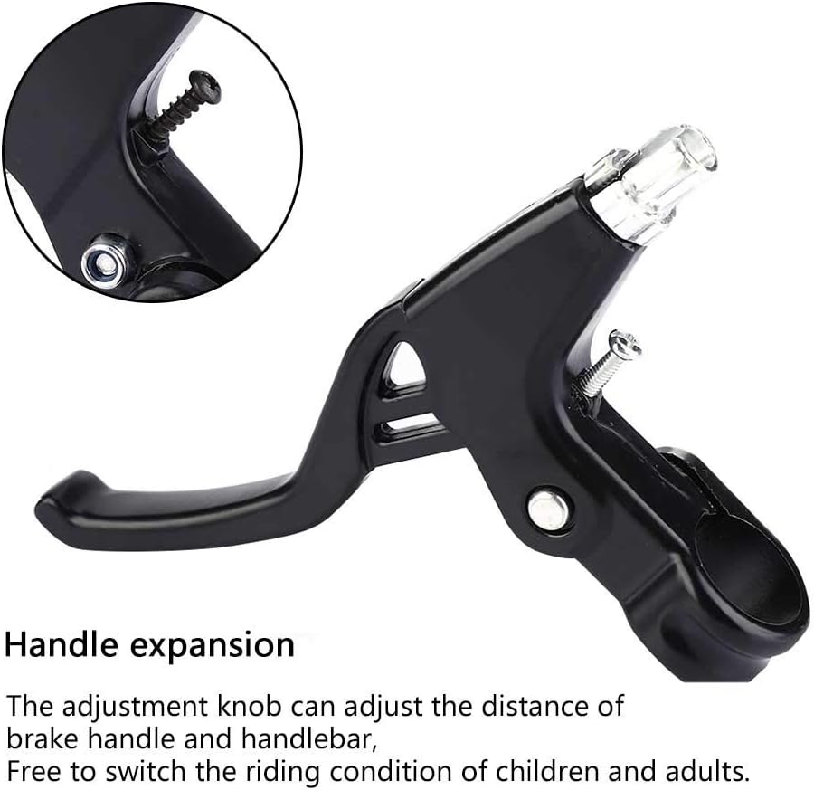 Alomejor Brake Levers 1 Pair Aluminium Alloy Cycling Brake Level Handles Brake Levers for Road Mountain Bike(Black)