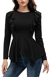 Peplum shirts with sleeves Clearance