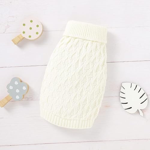 Miniatura 10 de Lawkul Suéteres de punto para perros pequeños, suéter de punto para mascotas, gatos, suéter cálido para perro, ropa de invierno para perro, ropa de