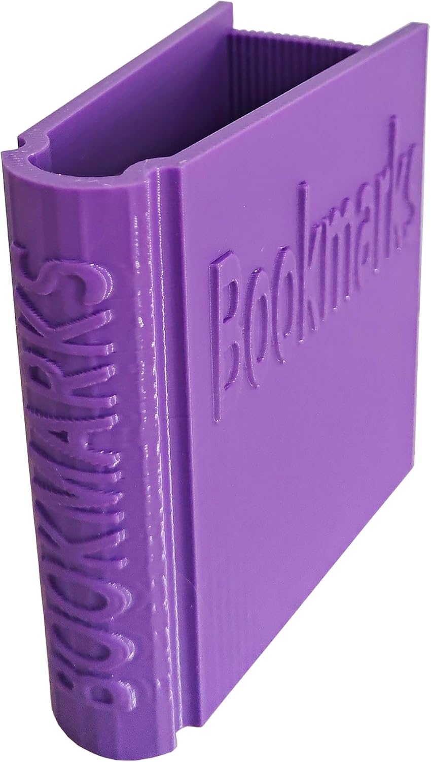 Book Shaped Bookmark Holders Home Office Desk Bookmark Holder Ornaments Gift for Friends Decor Personalized Gifts Storage Box for Bookmark (Purple) image 4