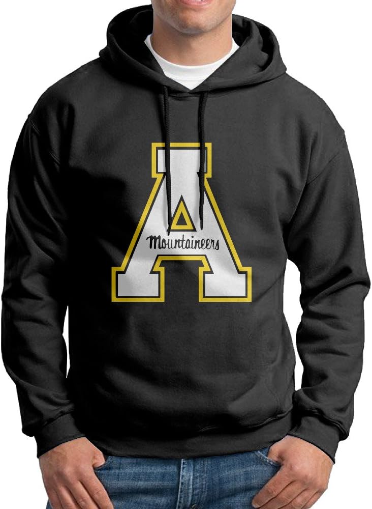Evaly Men's Geek Appalachian State University Hooded Sweatshirt Black XX-Large